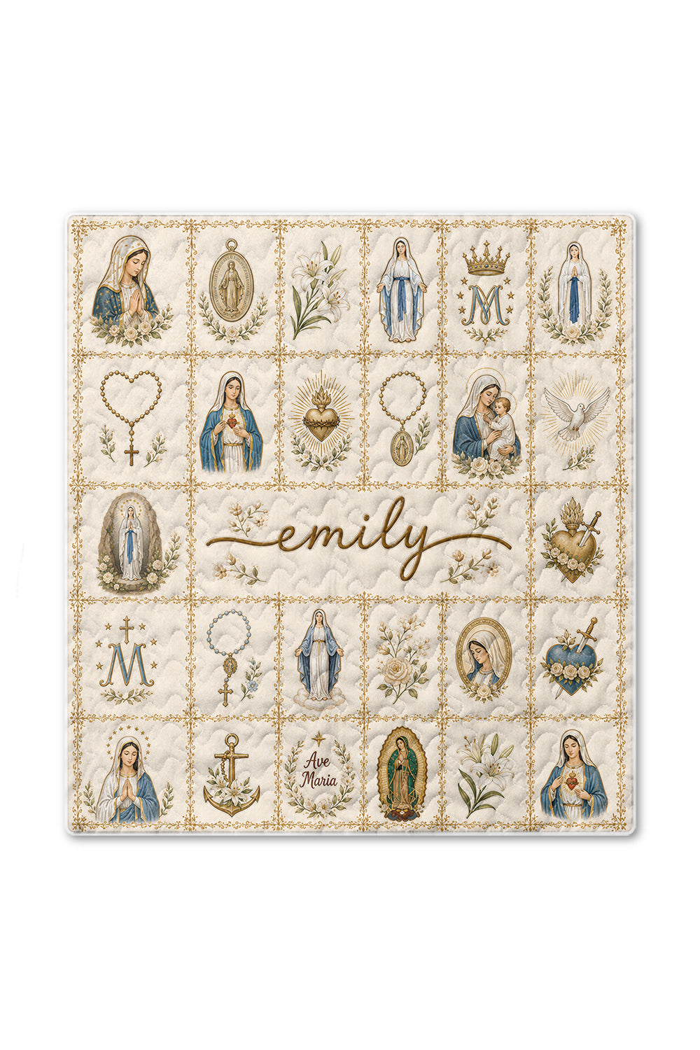 Ave Maria Quilt Blanket