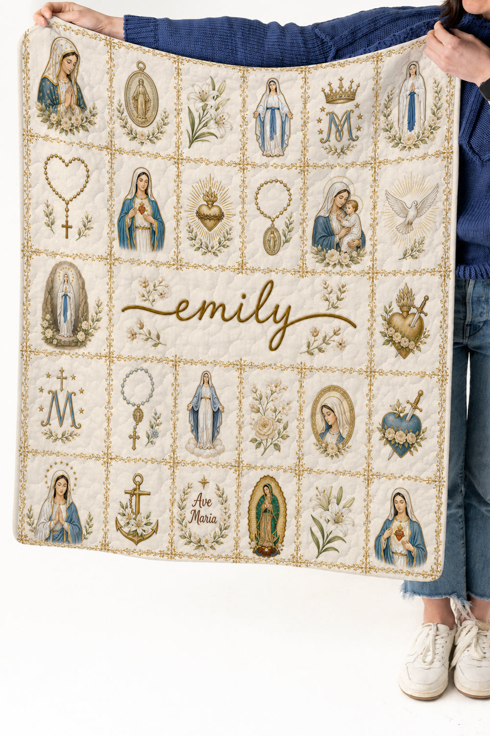 Ave Maria Quilt Blanket