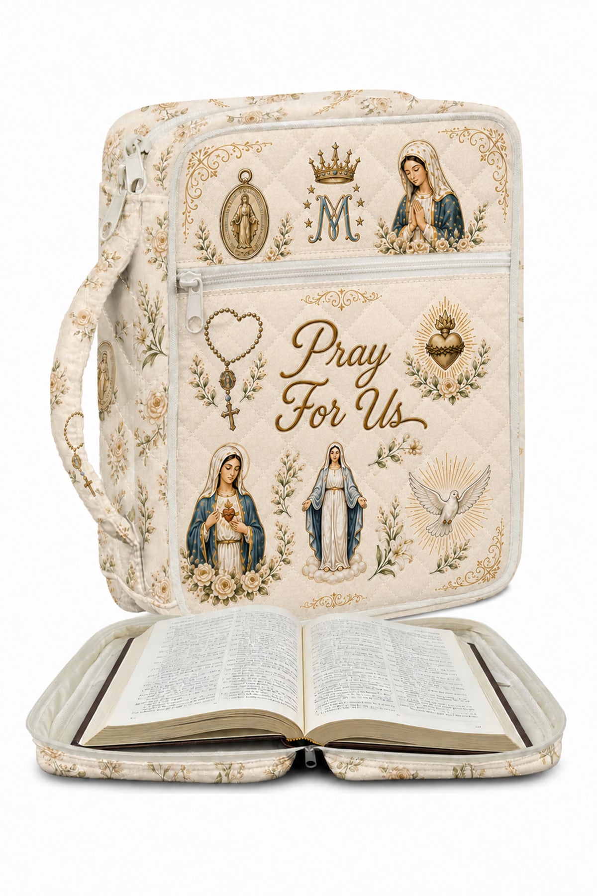 Ave Maria Quilted Bible bag