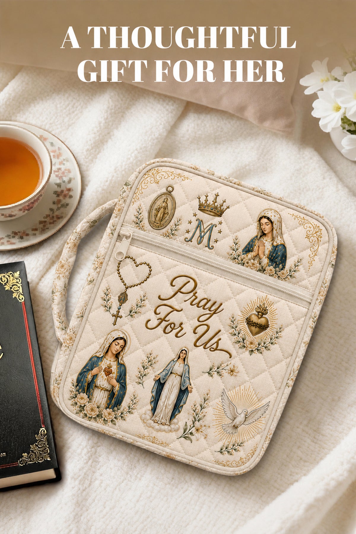Ave Maria Quilted Bible bag