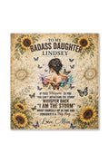 Badass Daughter I Am The Storm Sunflower Blanket