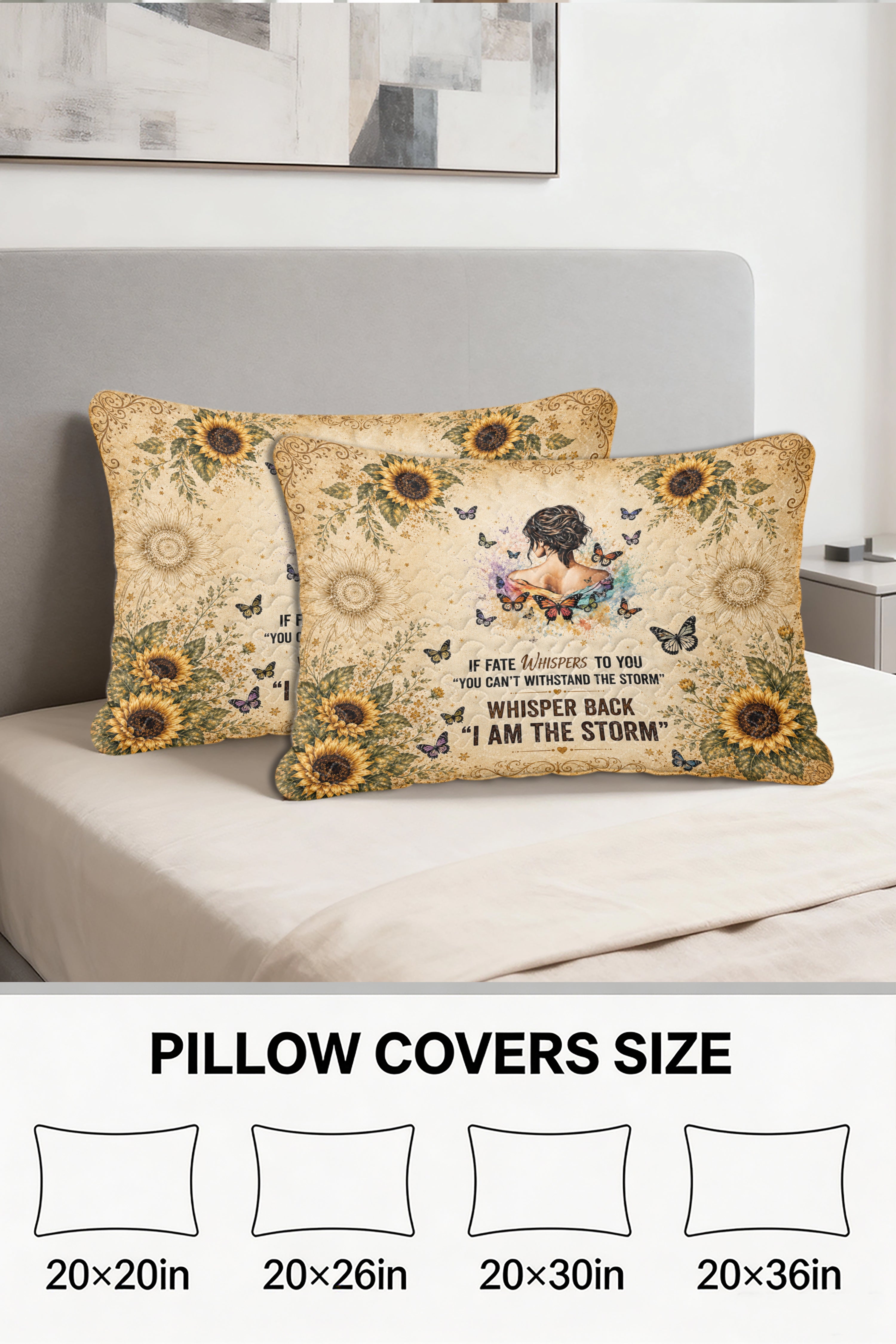 Badass Daughter I Am The Storm Sunflower Pillow