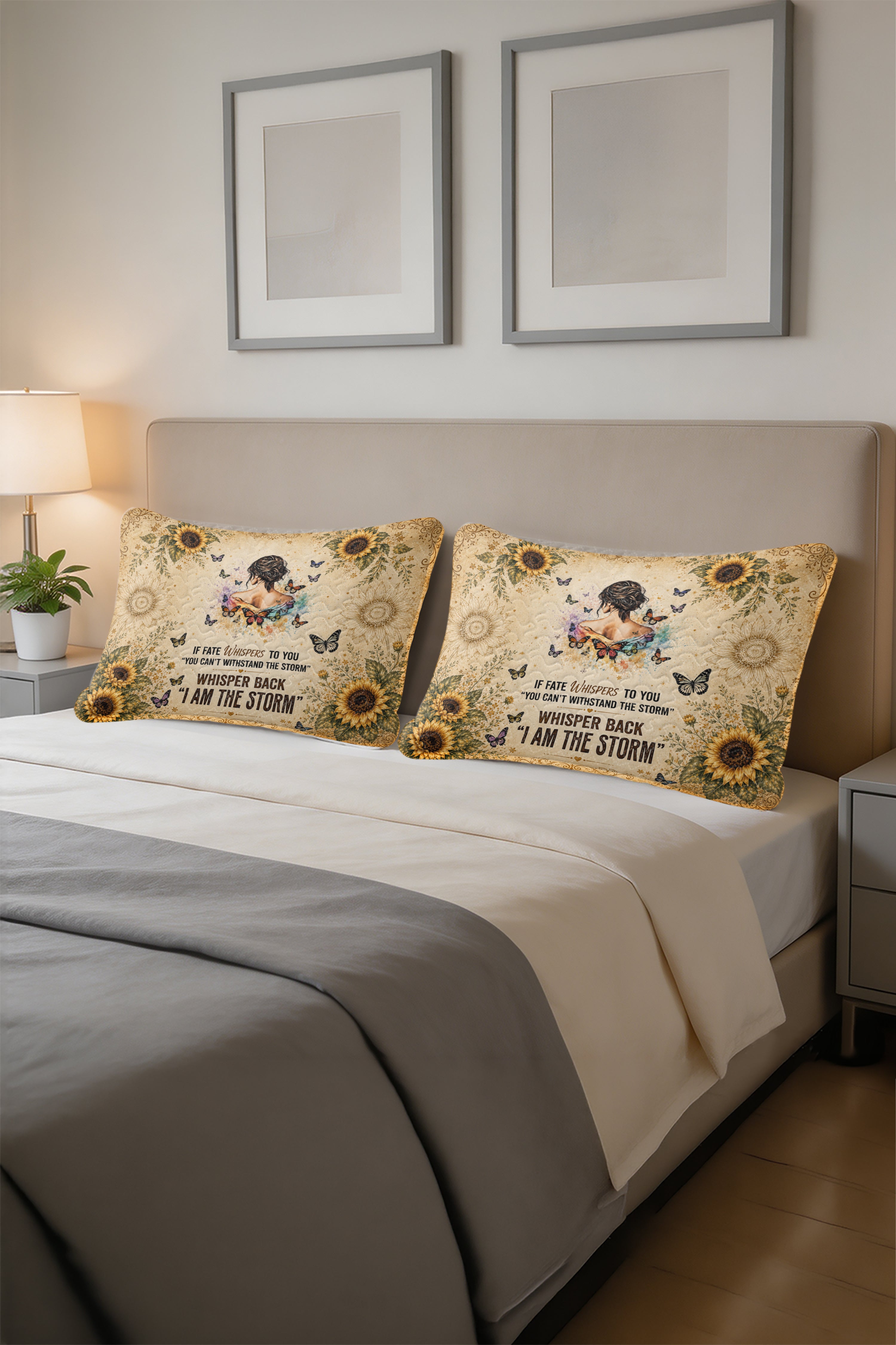 Badass Daughter I Am The Storm Sunflower Pillow