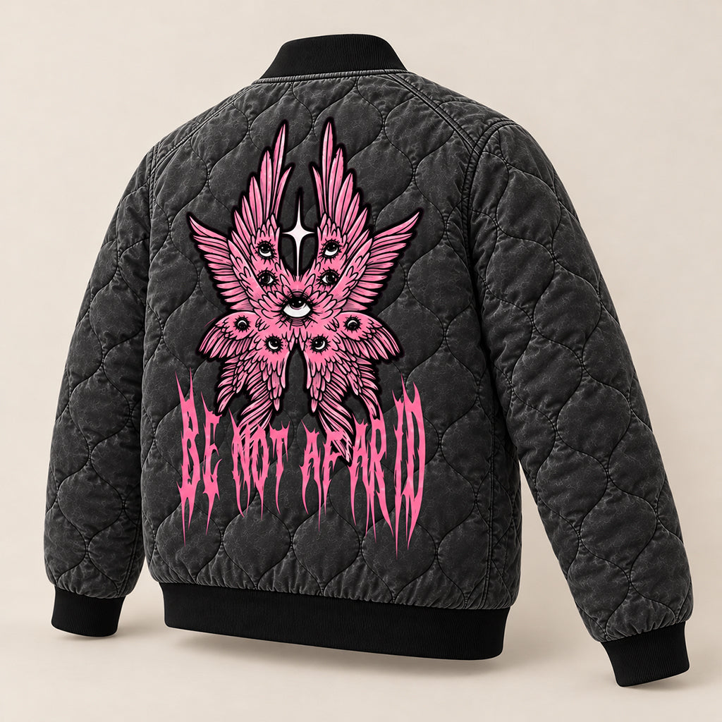 Biblically Accurate Angel Quilted Bomber Jacket