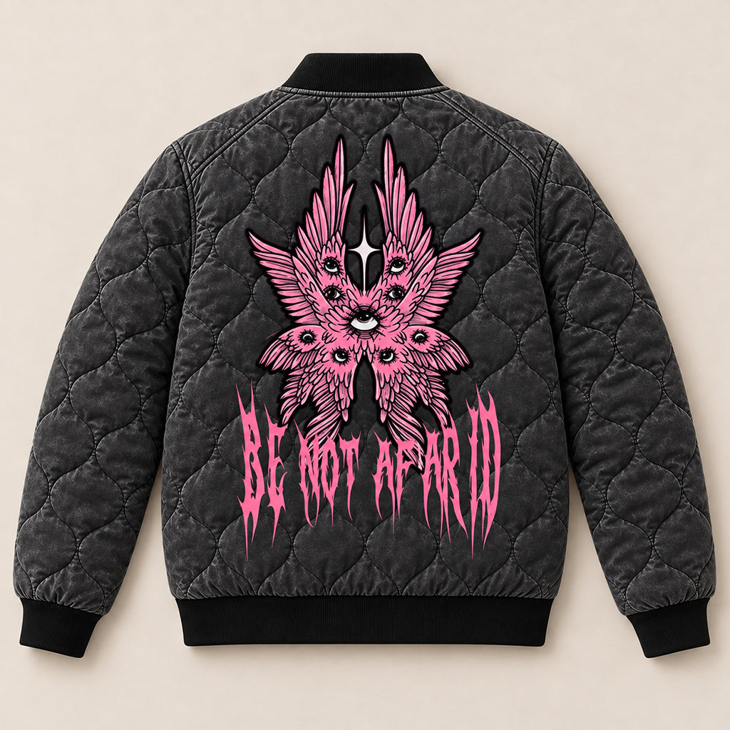 Biblically Accurate Angel Quilted Bomber Jacket – view 6