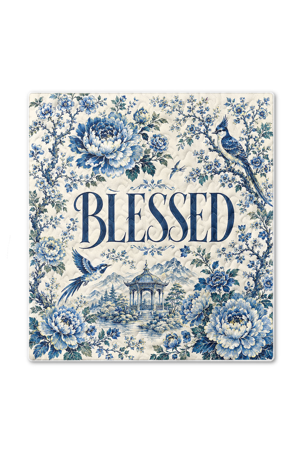 Blessed Floral Christian Blanket