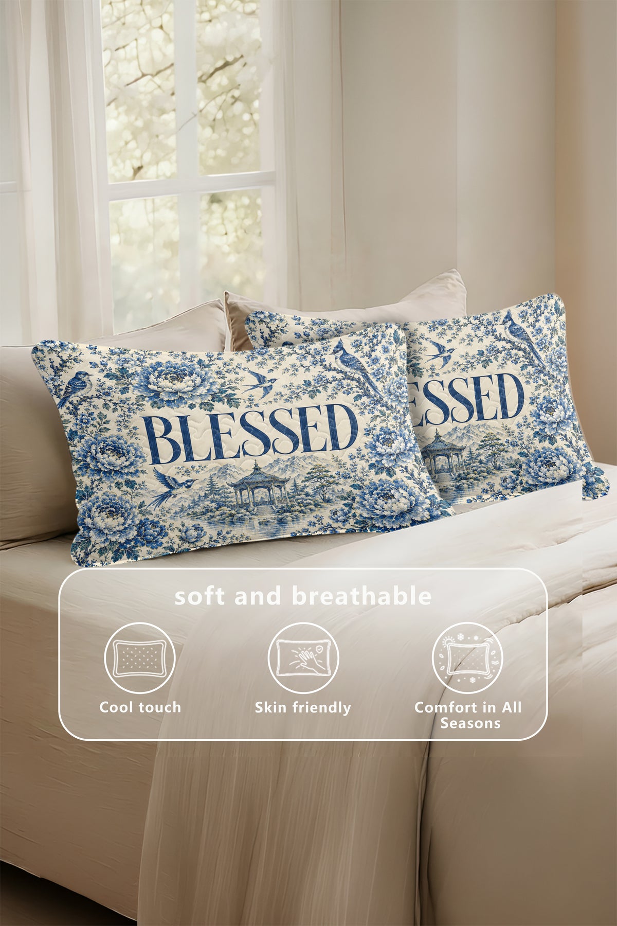 Blessed Floral Christian Pillows