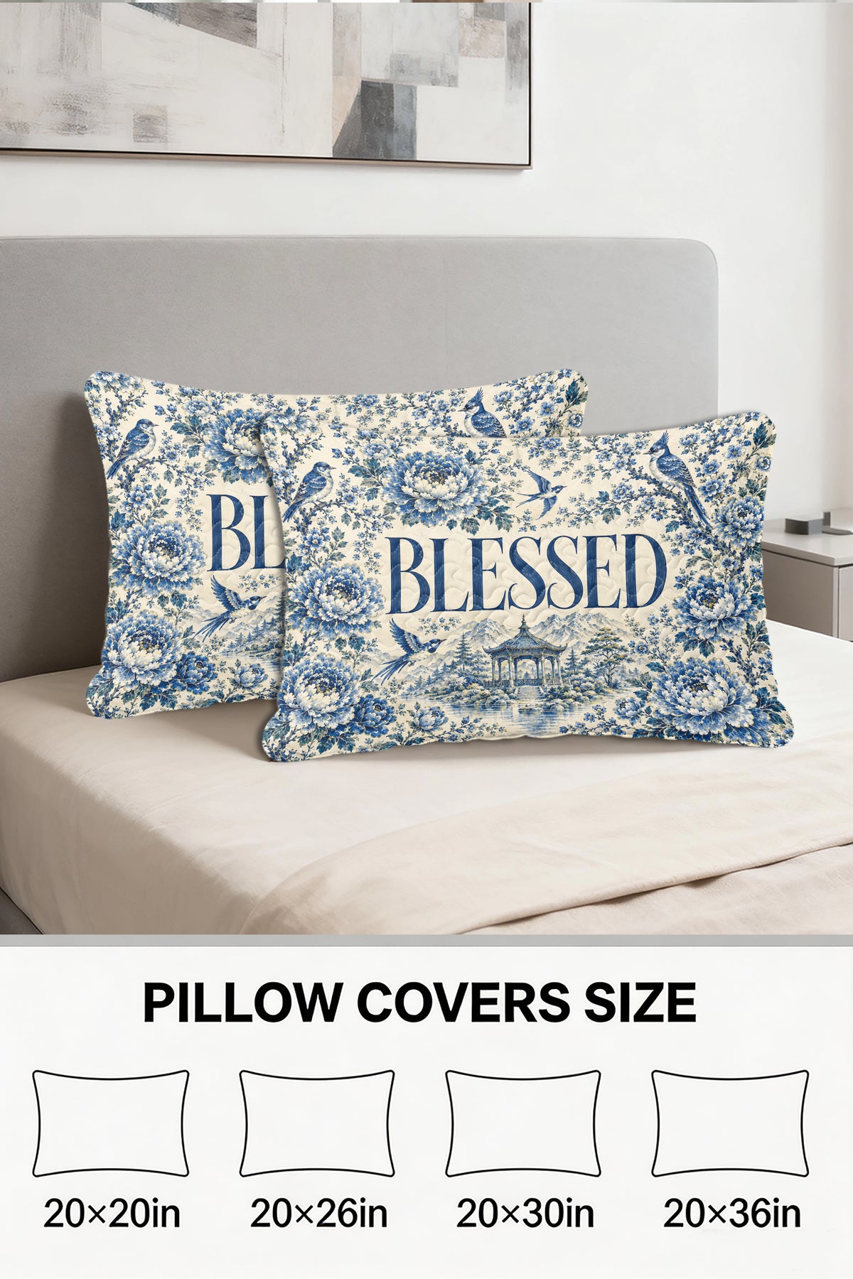 Blessed Floral Christian Pillows