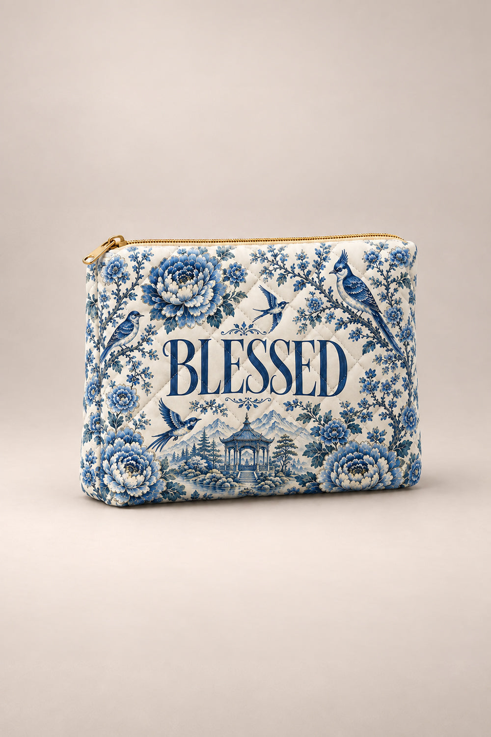 Blessed Floral Christian Quilted Pouches