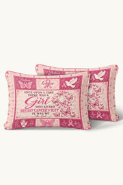 Butterfly Heart Dove Kicked Cancers Butt Quilt Pillow
