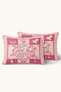 Butterfly Heart Dove Kicked Cancers Butt Quilt Pillows