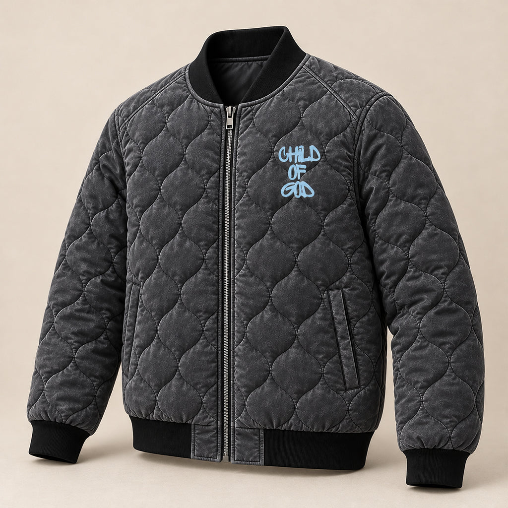 Child Of God Quilted Bomber Jacket – view 3