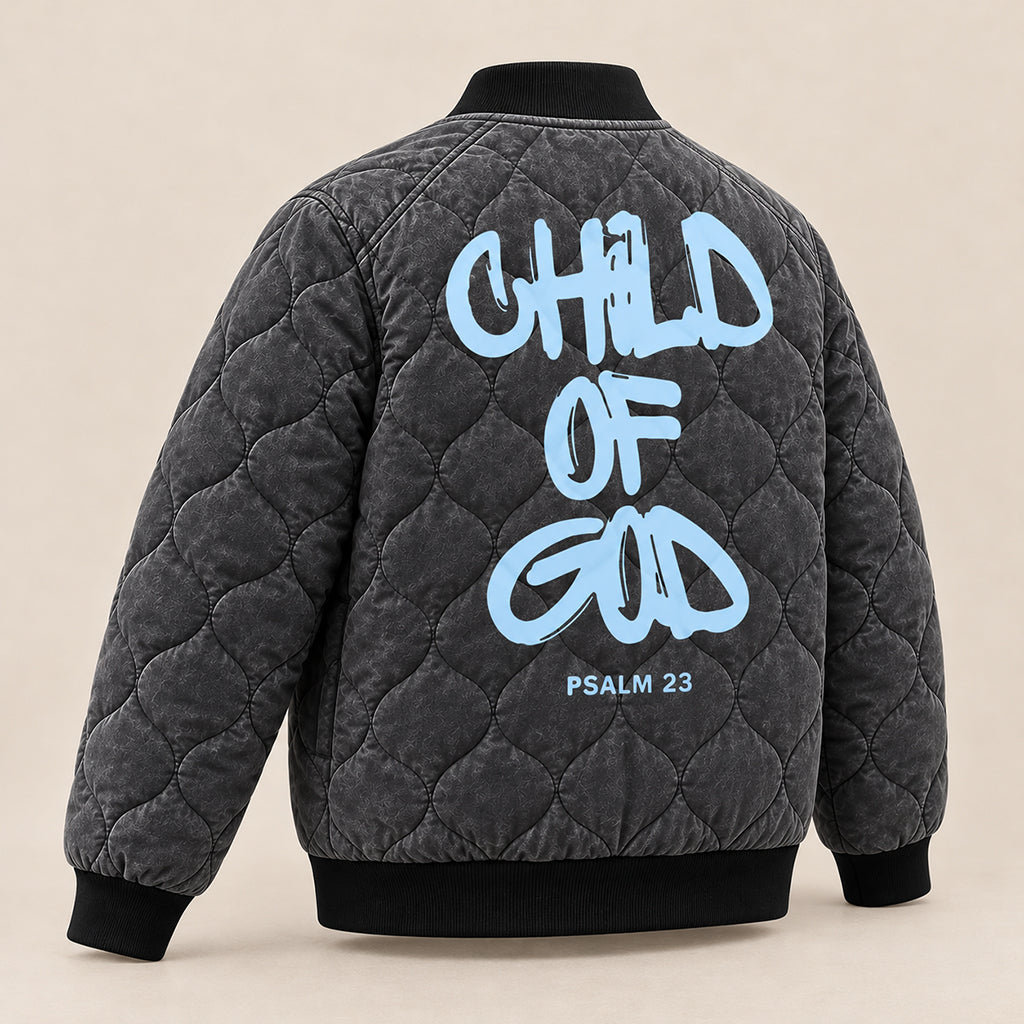 Child Of God Quilted Bomber Jacket