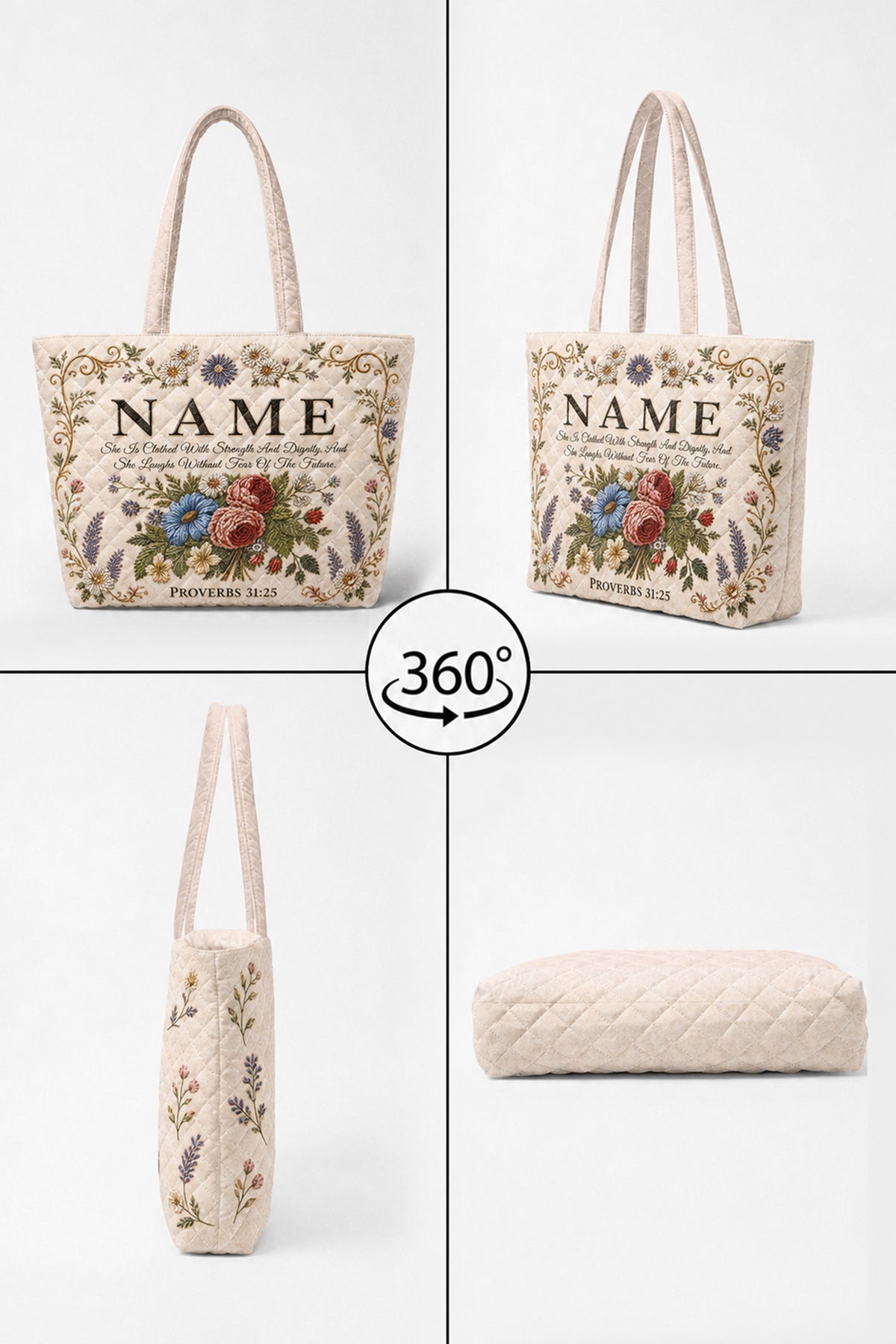 Christian Name Gifts for Friends Catholics Quilt Bag