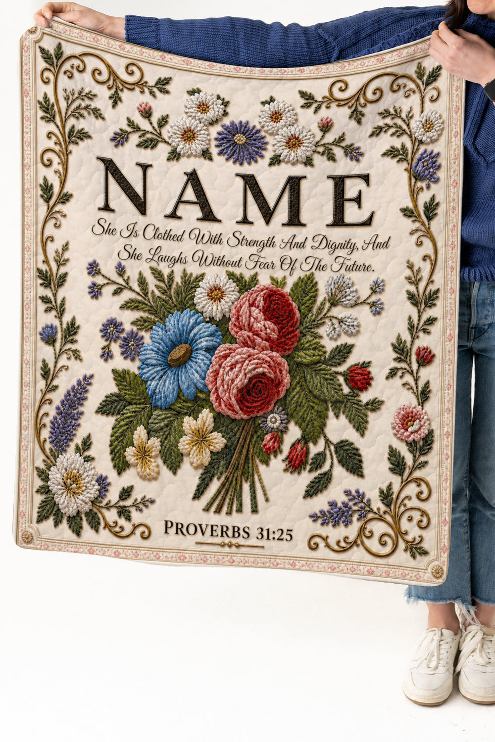 Christian Name Gifts for Friends Catholics Quilt Blanket