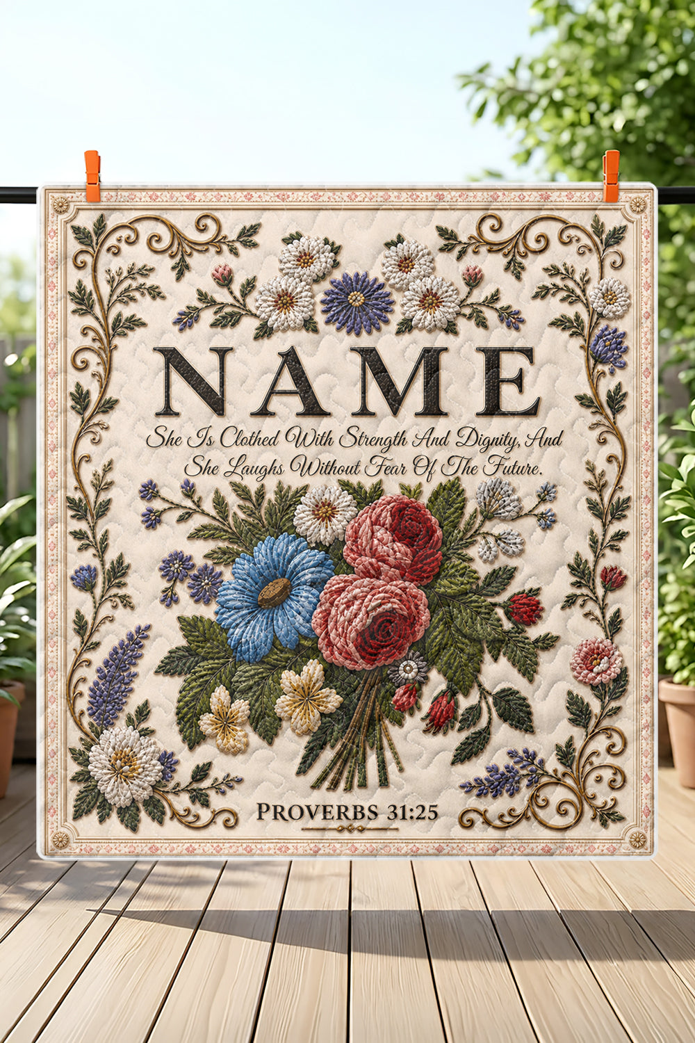 Christian Name Gifts for Friends Catholics Quilt Blanket
