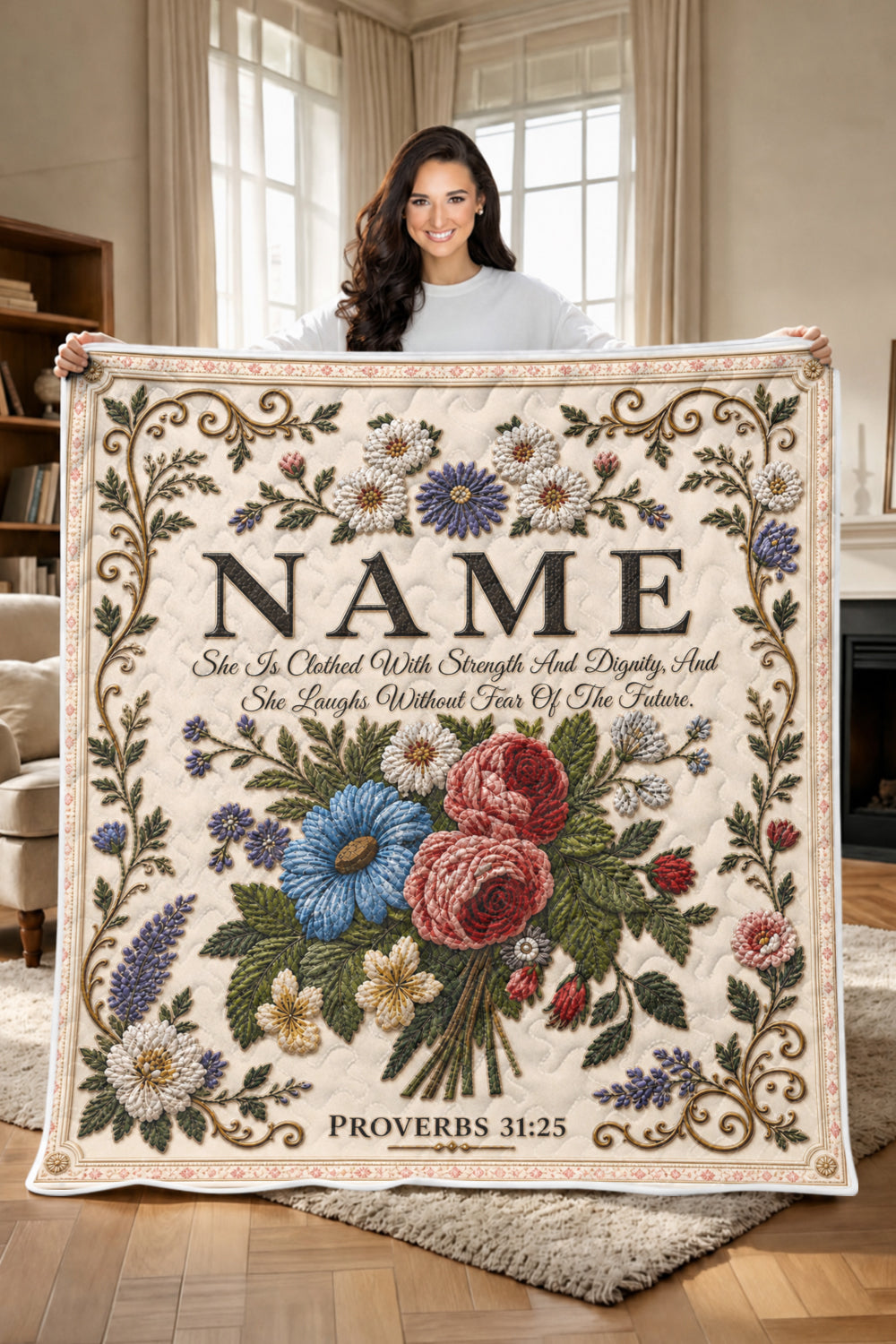 Christian Name Gifts for Friends Catholics Quilt Blanket