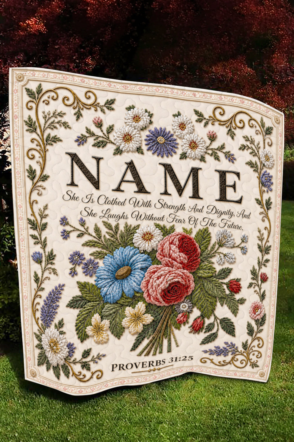 Christian Name Gifts for Friends Catholics Quilt Blanket