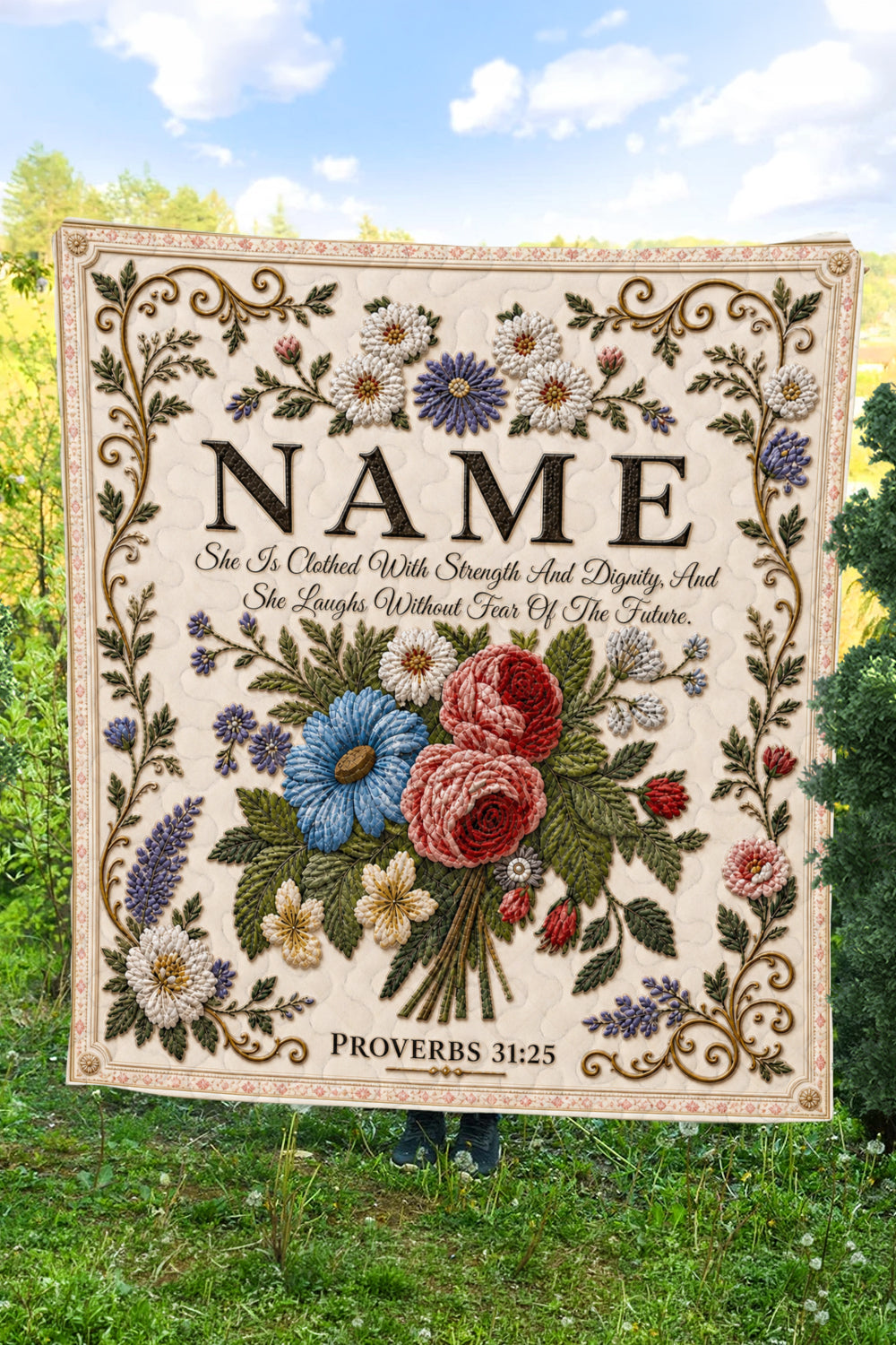 Christian Name Gifts for Friends Catholics Quilt Blanket