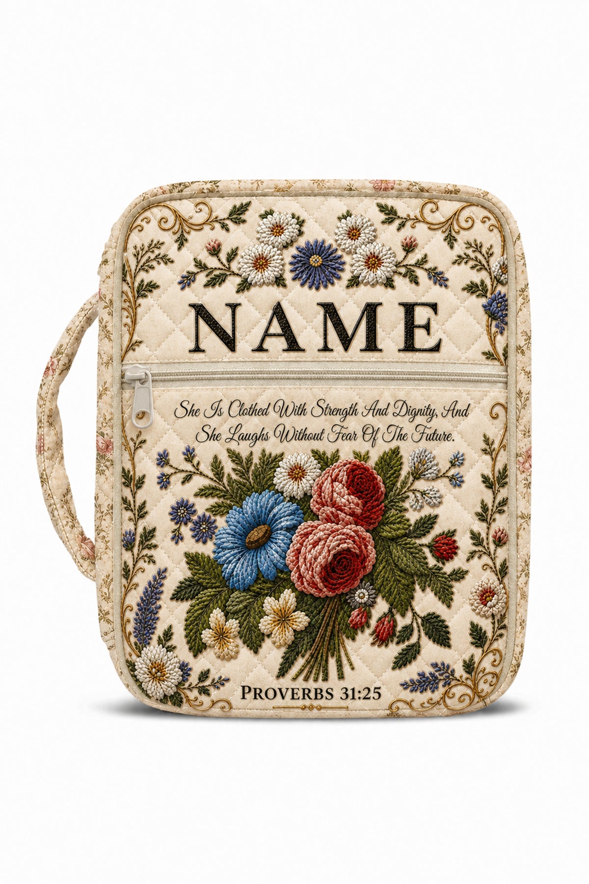 Christian Name Gifts for Friends Quilted Bible bag