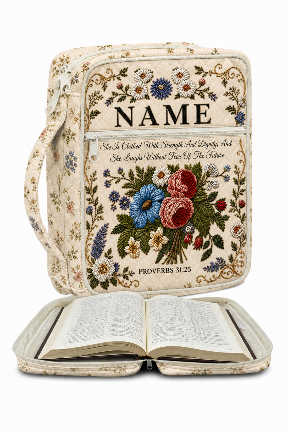 Christian Name Gifts for Friends Quilted Bible bag