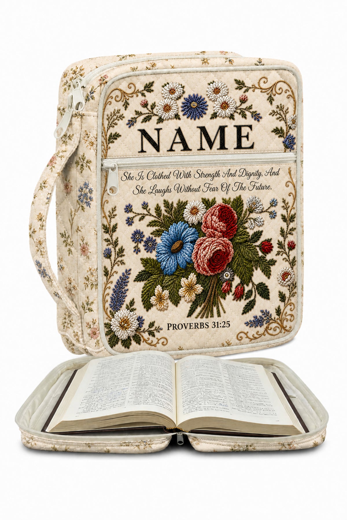Christian Name Gifts for Friends Quilted Bible bag