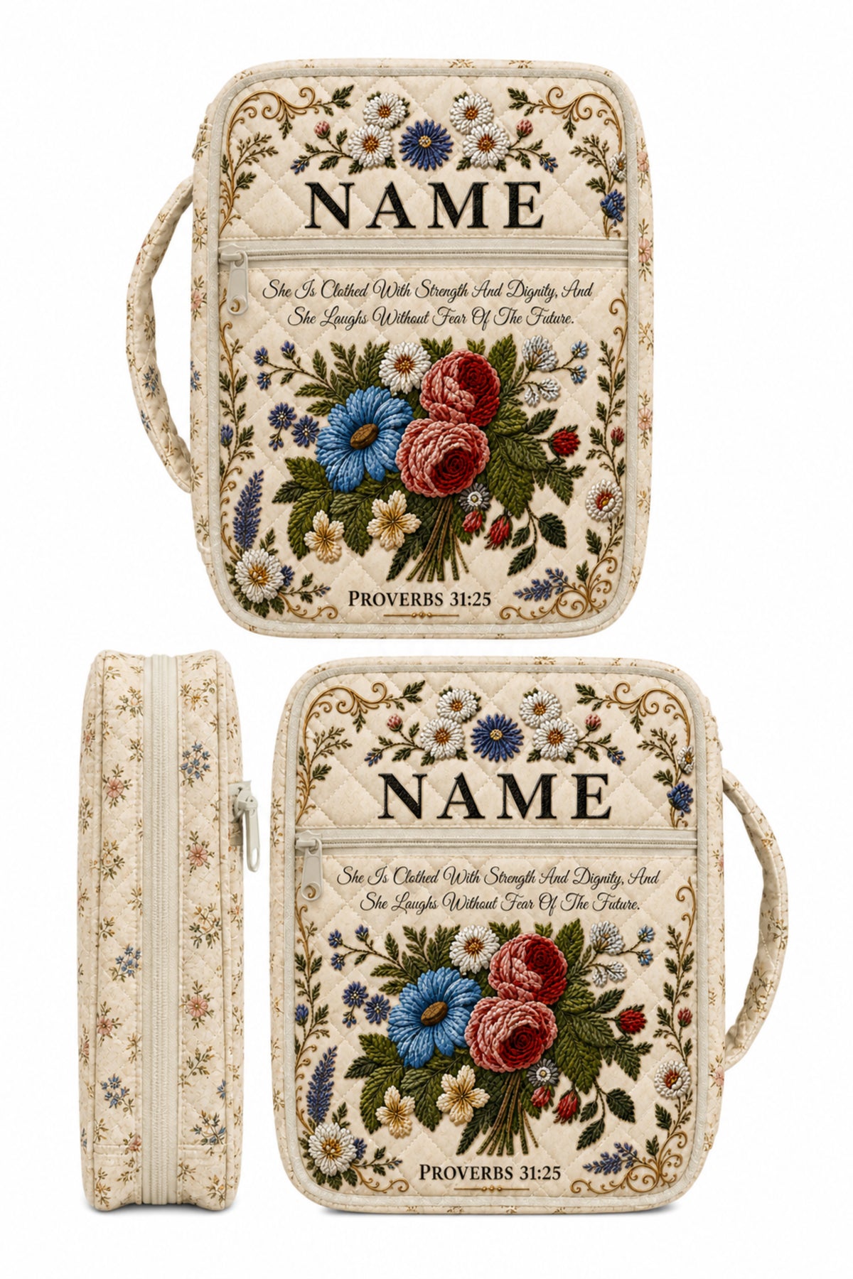Christian Name Gifts for Friends Quilted Bible bag