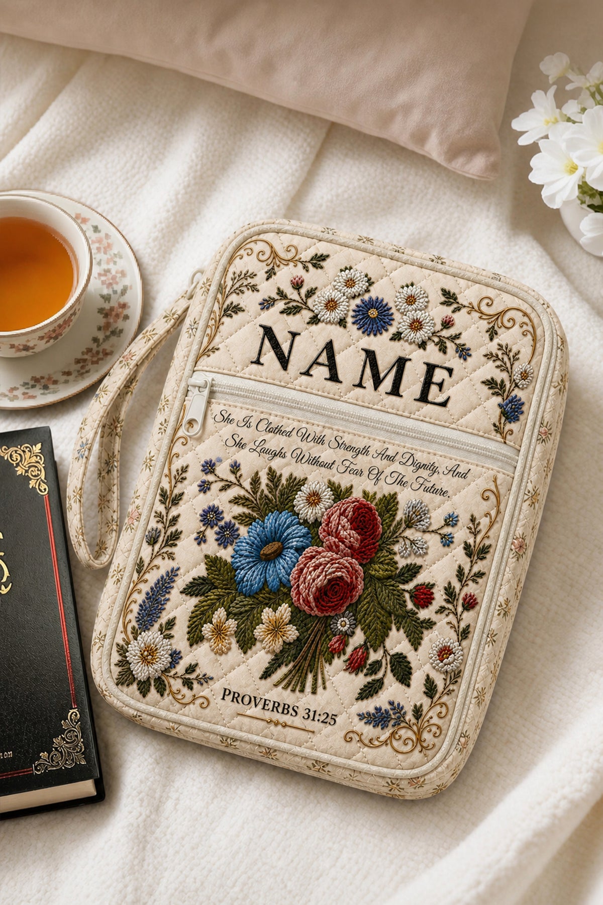 Christian Name Gifts for Friends Quilted Bible bag