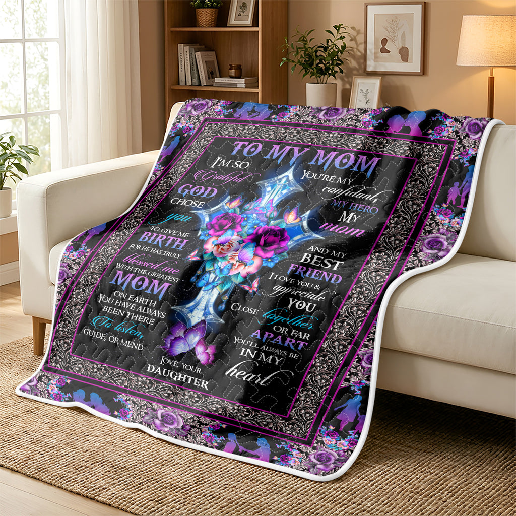 Cross buttefly Quilt Blanket
