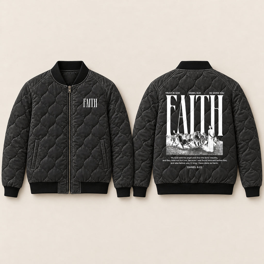 Daniel In The Lions Den Quilted Bomber Jacket – view 2