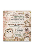 Daughter Believe In Yourself Owl Blanket
