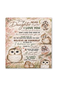 Daughter Believe In Yourself Owl Blanket