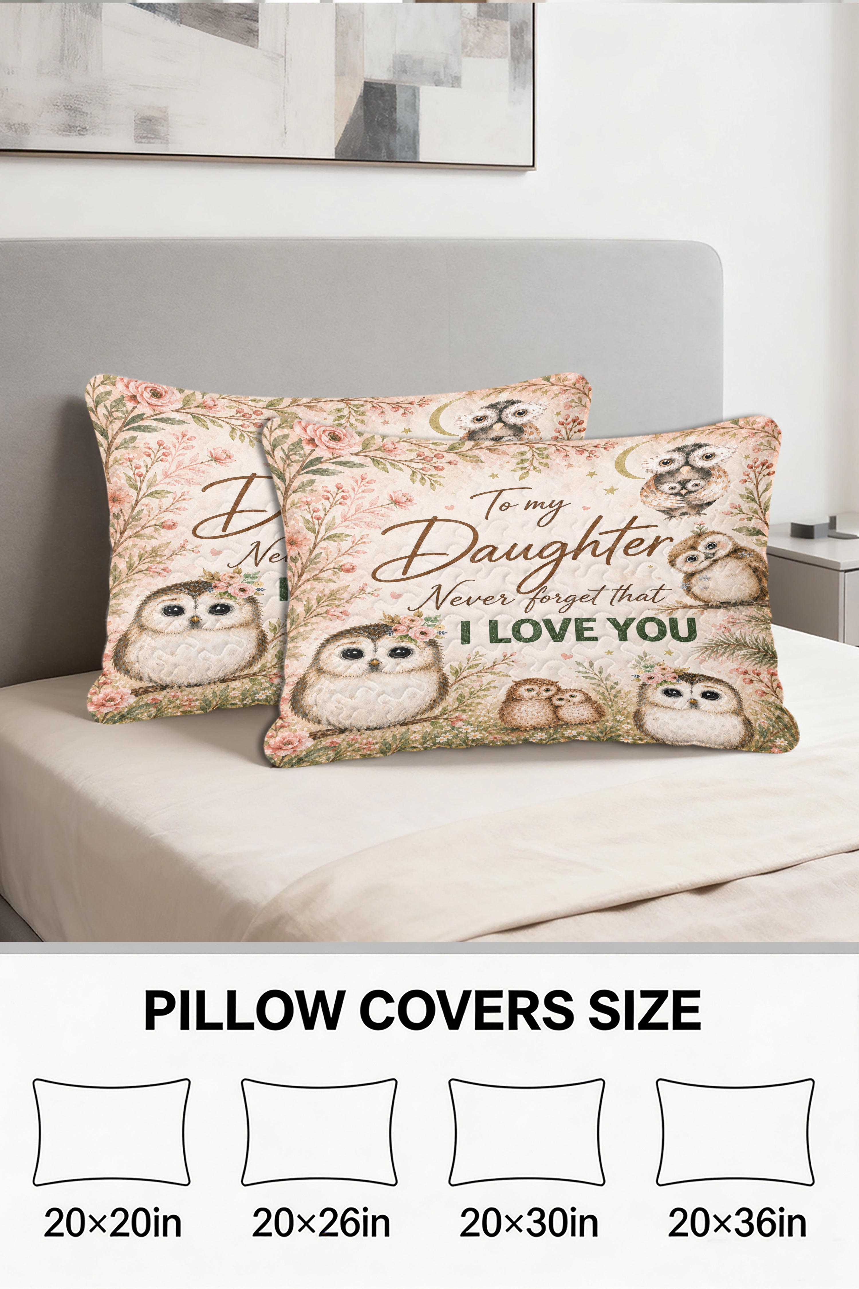 Daughter Believe In Yourself Owl Pillow