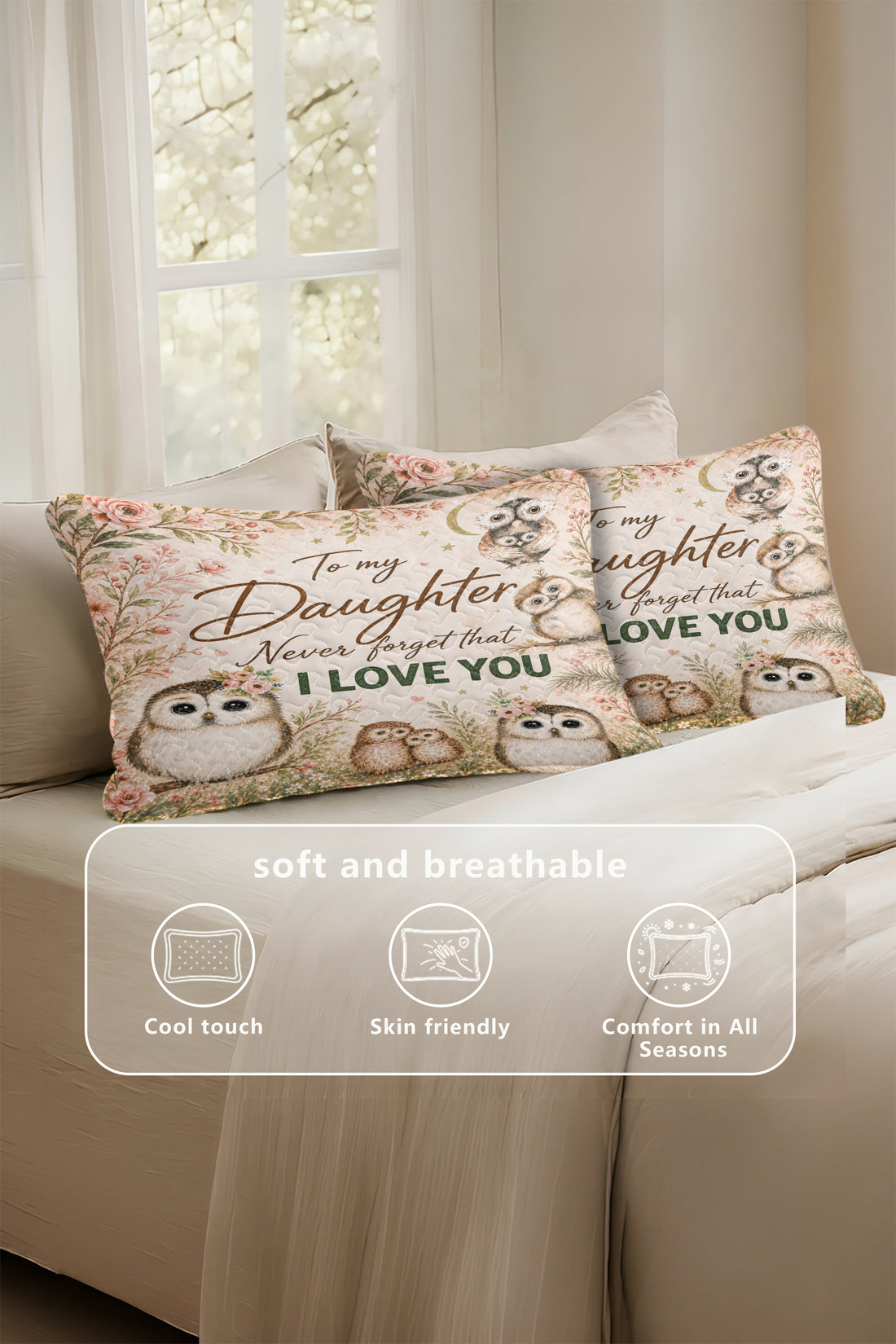 Daughter Believe In Yourself Owl Pillow