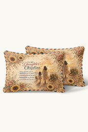 Daughter Braver Stronger Loved Air Mail Beach Quilt Pillow