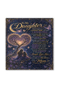 Daughter Braver Stronger Loved Galaxy Princess Crown Blanket