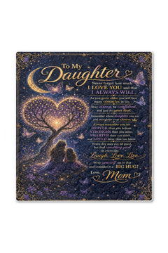 Daughter Braver Stronger Loved Galaxy Princess Crown Blanket