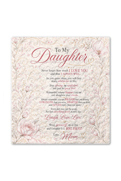 Daughter Braver Stronger Loved Minimalist Elegant Blanket
