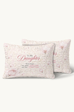 Daughter Braver Stronger Loved Minimalist Elegant Pillow