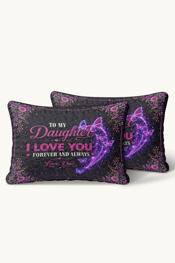 Daughter God Sent You Into My Life Purple Butterfly Pillow