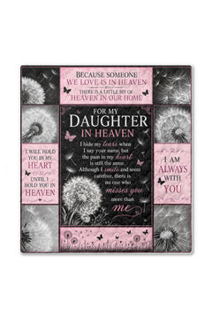 Daughter In Heaven Memorial Blanket