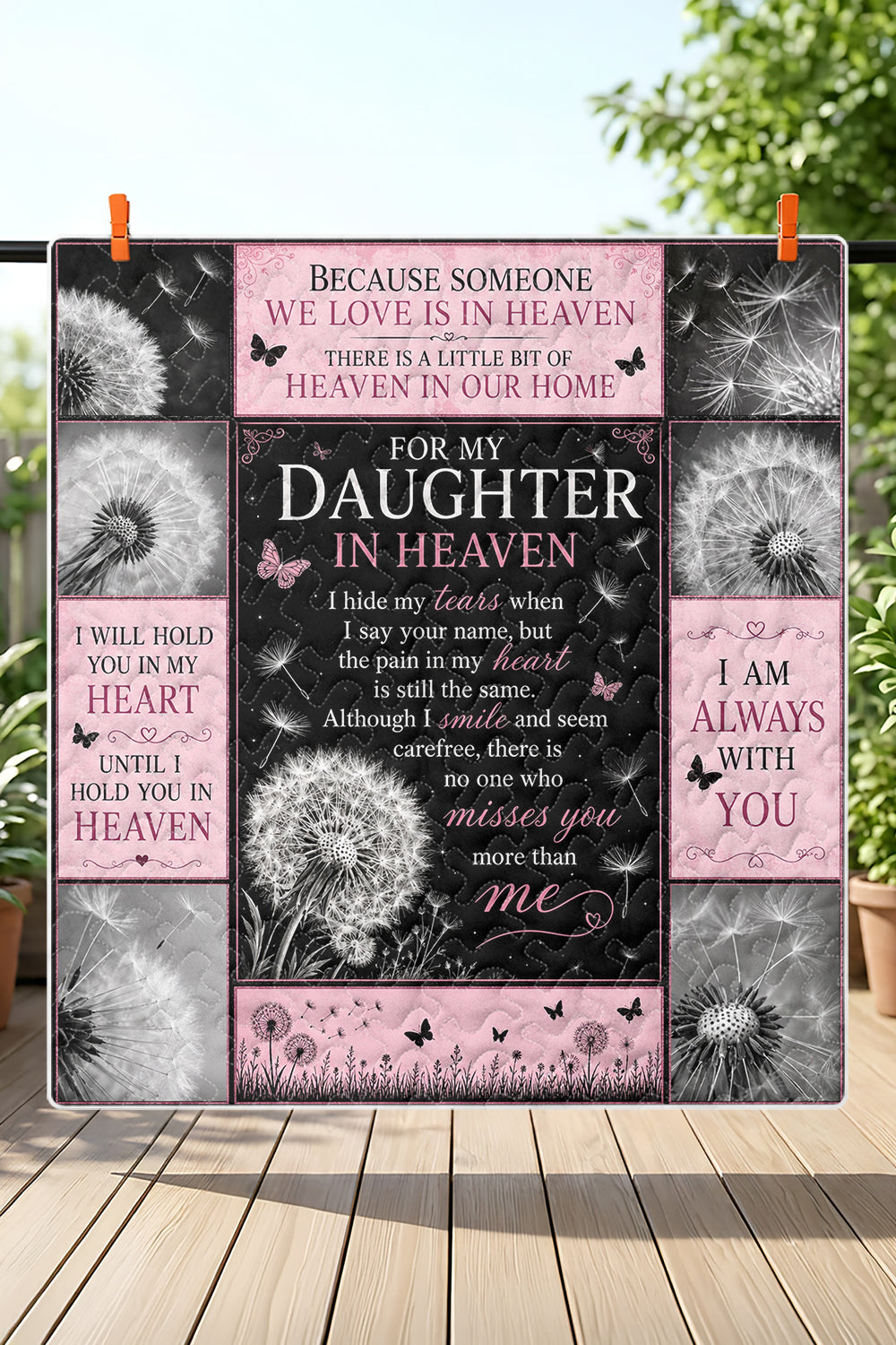 Daughter In Heaven Memorial Blanket