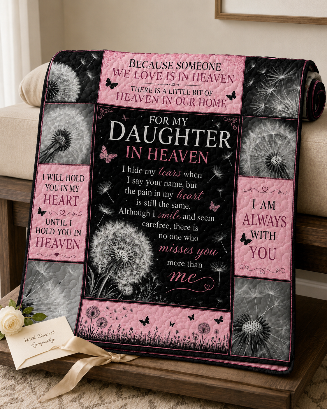 Daughter In Heaven Memorial Blanket