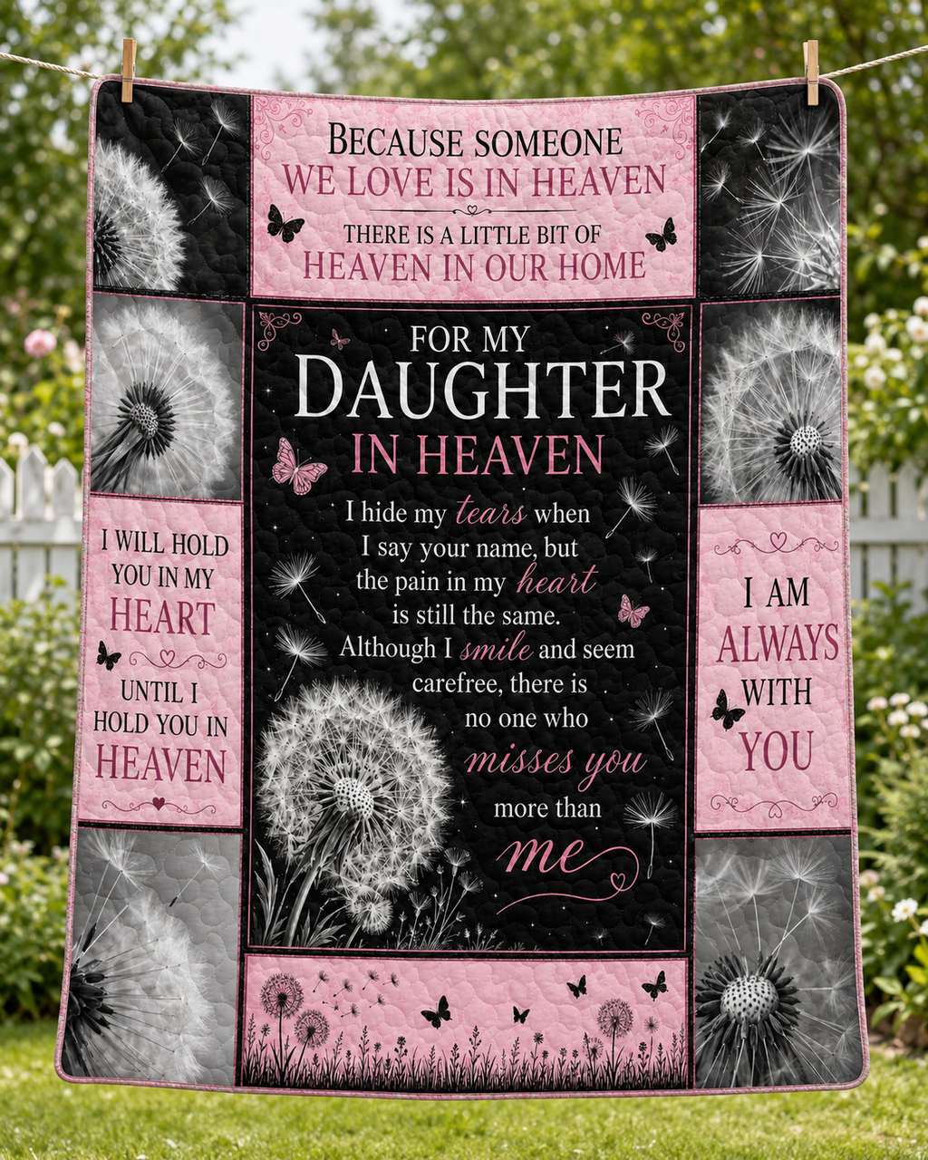Daughter In Heaven Memorial Blanket