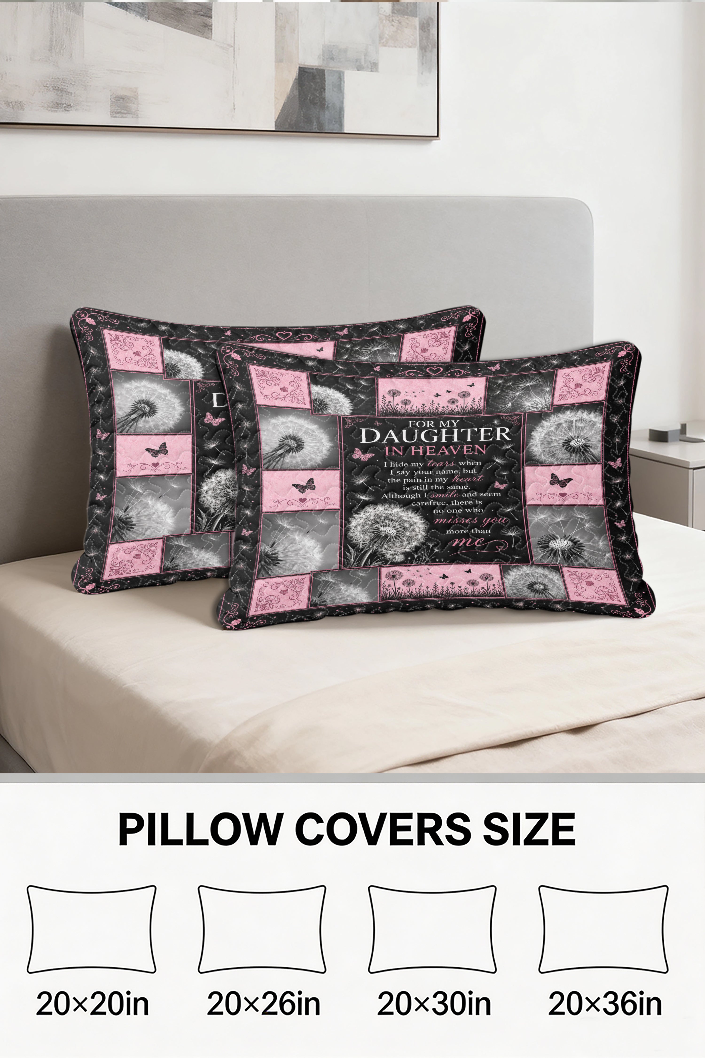 Daughter In Heaven Memorial Pillow