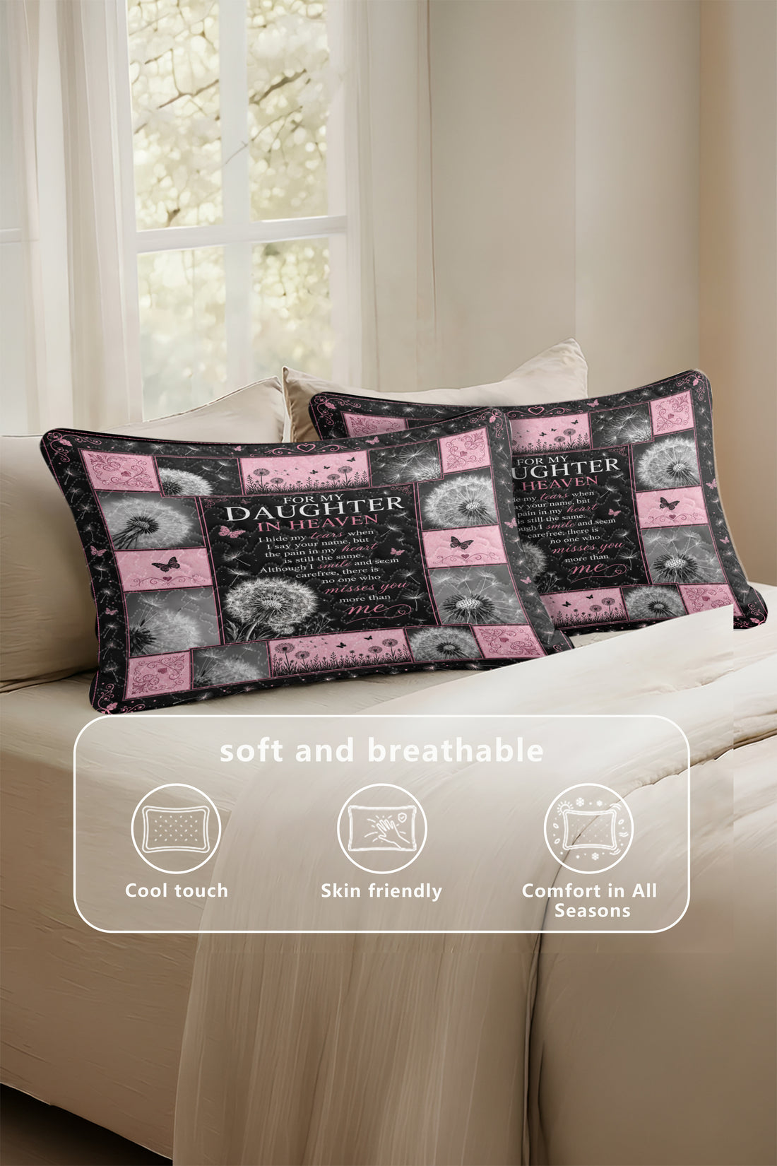 Daughter In Heaven Memorial Pillow