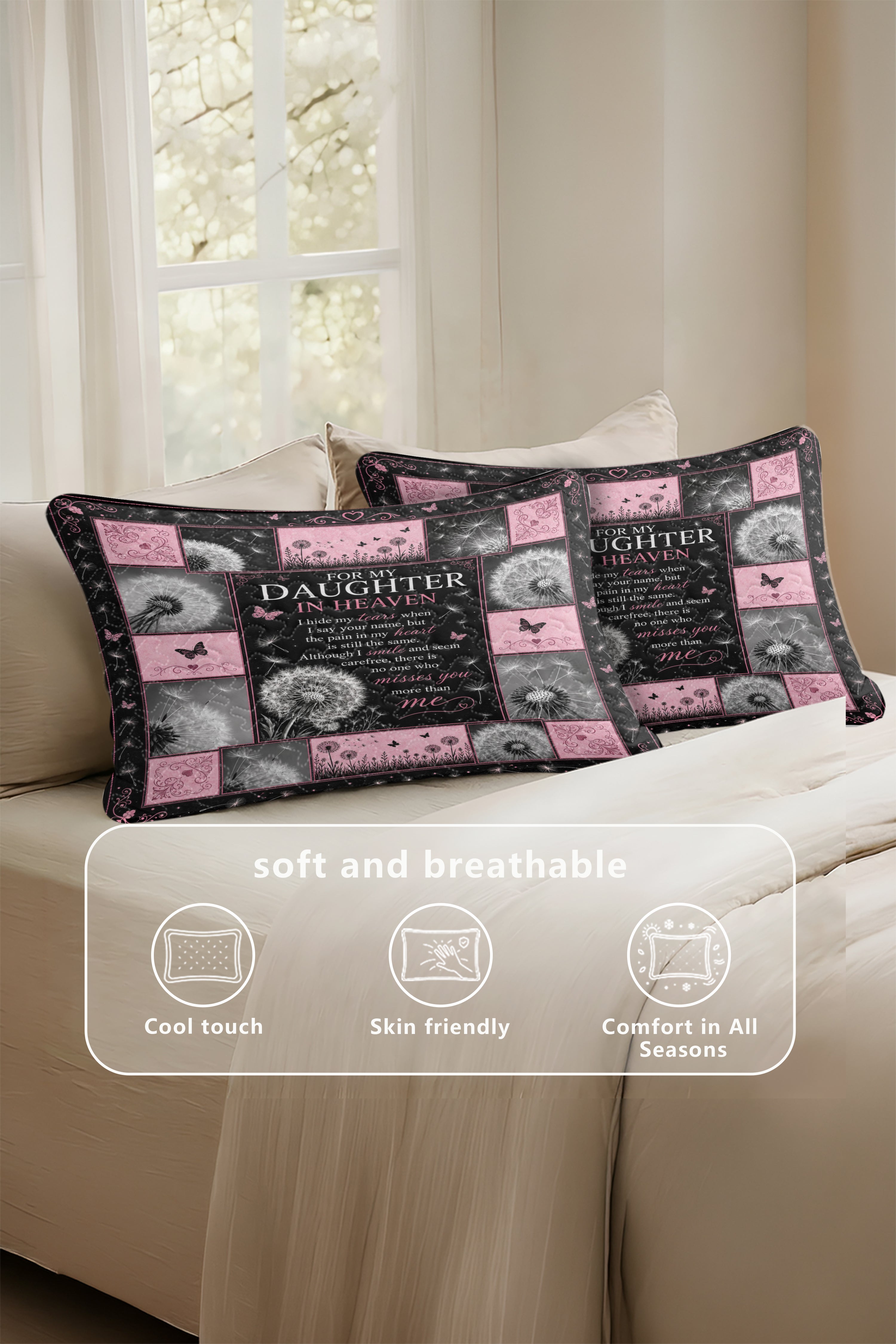 Daughter In Heaven Memorial Pillow