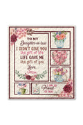 Daughter In Law Beautiful Flower Blanket