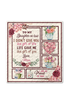 Daughter In Law Beautiful Flower Blanket