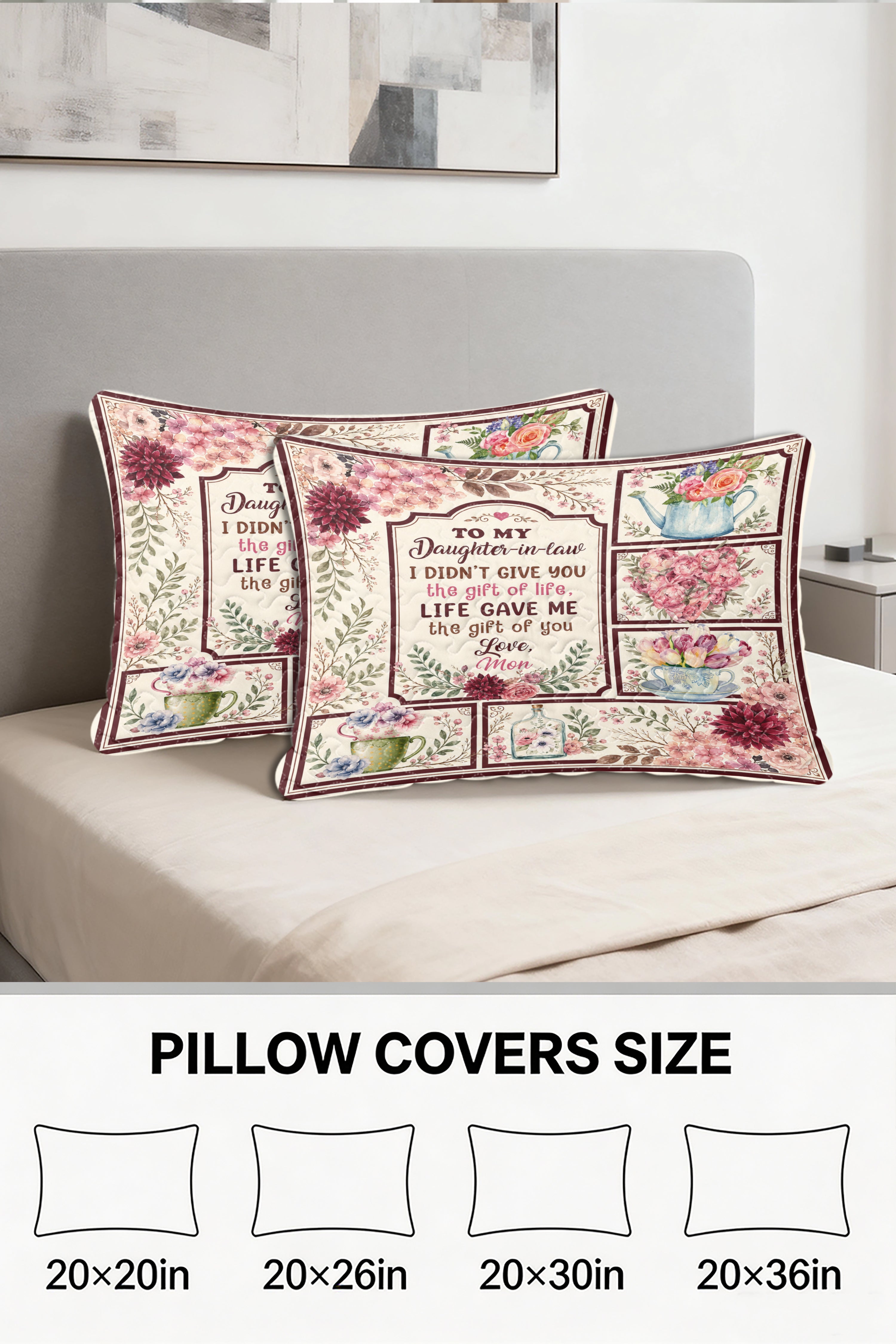 Daughter In Law Beautiful Flower Pillow